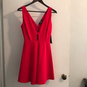 Lulu little red fit-flare dress